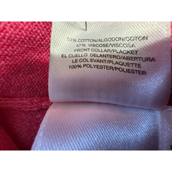 Kasper Cardigan Jacket L Large Pink Lightweight Ruffled - Picture 10 of 15